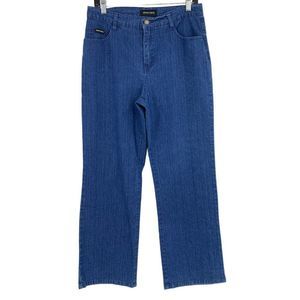 Womens Simon Chang Classic Straight Relaxed Leg Jeans Size 10 1960 Grainy Pants